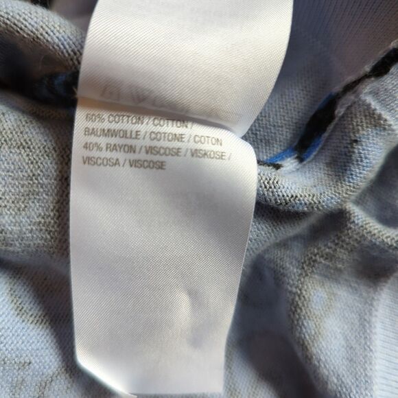 Bob Mackie Cardigan Sweater Womens 1X Blue Black Paisley Wearable Art Button Up - Picture 7 of 7